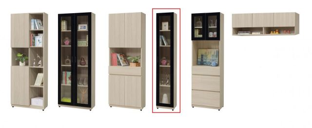 方達1.1 尺玻璃門收納櫃